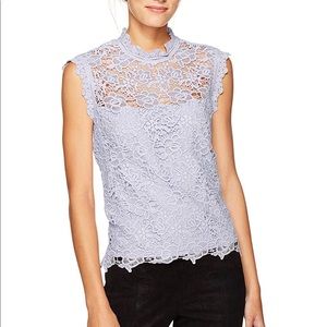 🌹Sleeveless Mock Neck Lace Blouse